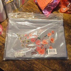 Erin Condren Accordion Zipper Pouch in Slate Blue - NEW